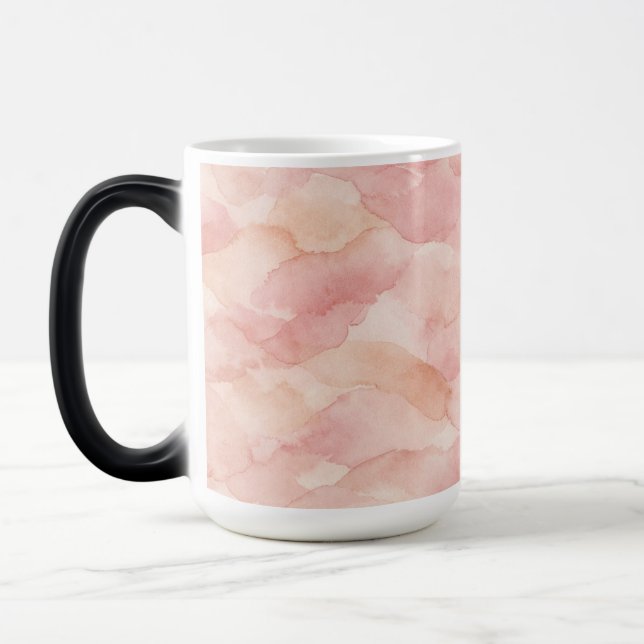 Mjuk modern abstrakt design i rosa magisk mugg (Vänster)