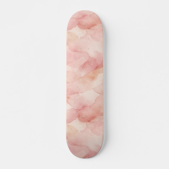 Mjuk Modern Abstrakt Design i Rosa Mini Skateboard Bräda 18,5 Cm (Framsida)