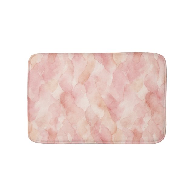 Mjuk Modern Abstrakt Designmönster i Rosa Badrumsmatta (Framsidan)