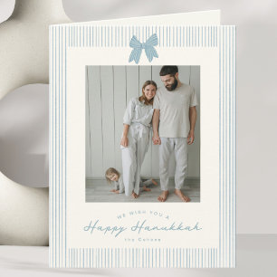 Mjuk modern Hanukkah fotograttiskort Helgkort