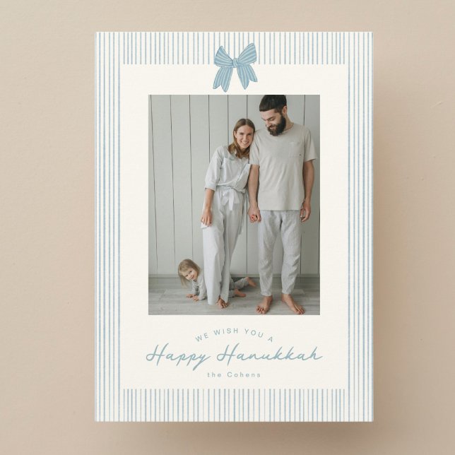 Mjuk modern hanukkah fotograttiskort julkort (Skapare uppladdad)