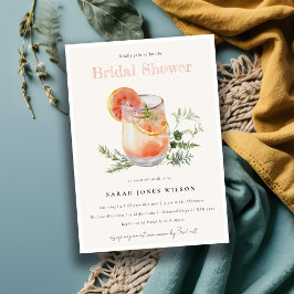 Mjuk Möhippa för Rosa Orange Cocktail Inbjudningar