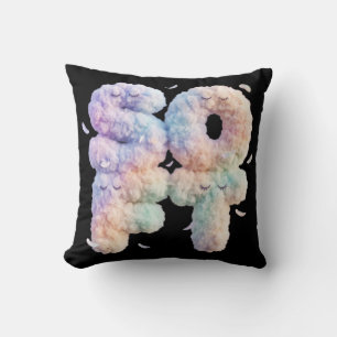 Mjuk Moln Pastell Typografi Söt Estetik Kawaii Kudde