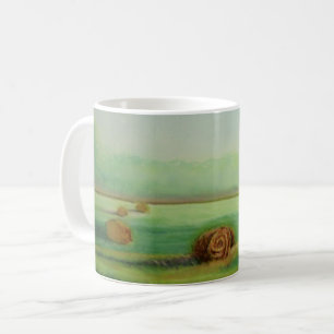 Mjuk morgonlight Hay i Fält Kaffemugg
