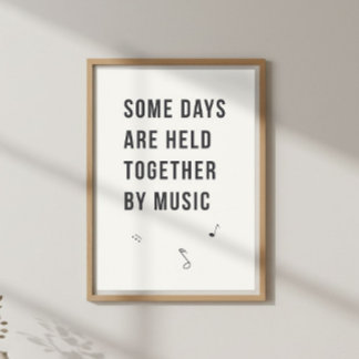 Mjuk musikcitat. Sövrumsvägg Poster