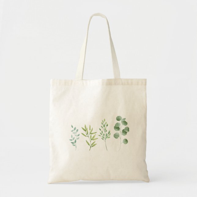 Mjuk Natur Blad Design Tote Väska (Framsidan)