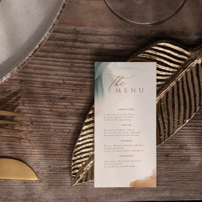 Mjuk naturlig pastel Bröllop Meny (Skapare uppladdad)