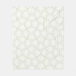 Mjuk Neutral Geometrisk Blommig Fleecefilt