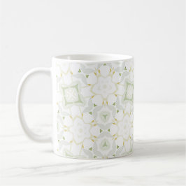 Mjuk Neutral Geometrisk Blommig Kaffemugg