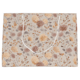 Mjuk Neutral Ros Beige Blommönster