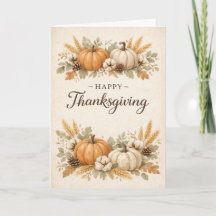 Mjuk Neutral Rustik Thanksgiving Pumpa