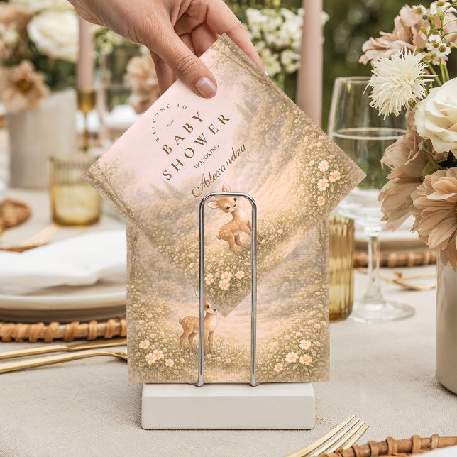 Mjuk Neutral Skogsdjur Baby Shower Pappersservett (Skapare uppladdad)