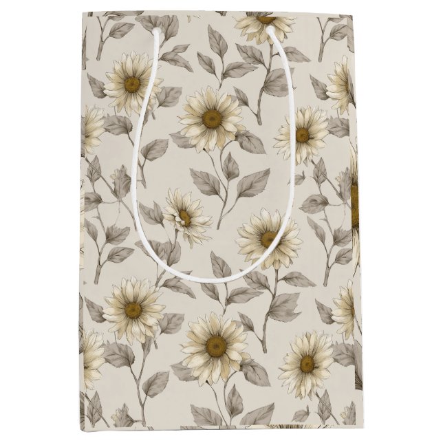 Mjuk neutral solroskräm floral mönster (Framsidan)