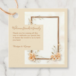 Mjuk Neutralt Botaniska Bröllop Gåvor Etiketter