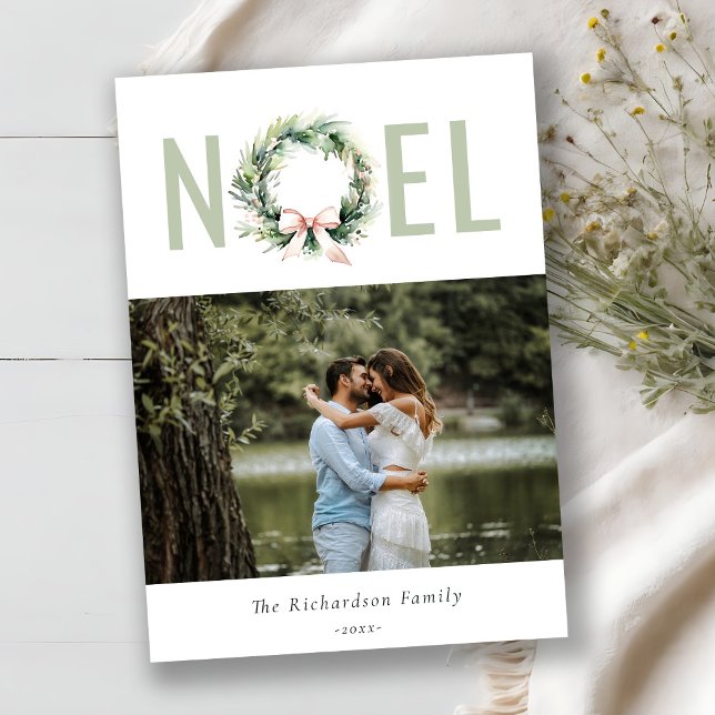 Mjuk Noel  Grönt Julfrand Foto till Julkort (Skapare uppladdad)