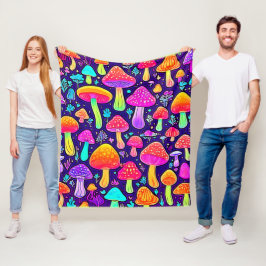 Mjuk nyans: Tecknad Mushroom Patch Fleecefilt