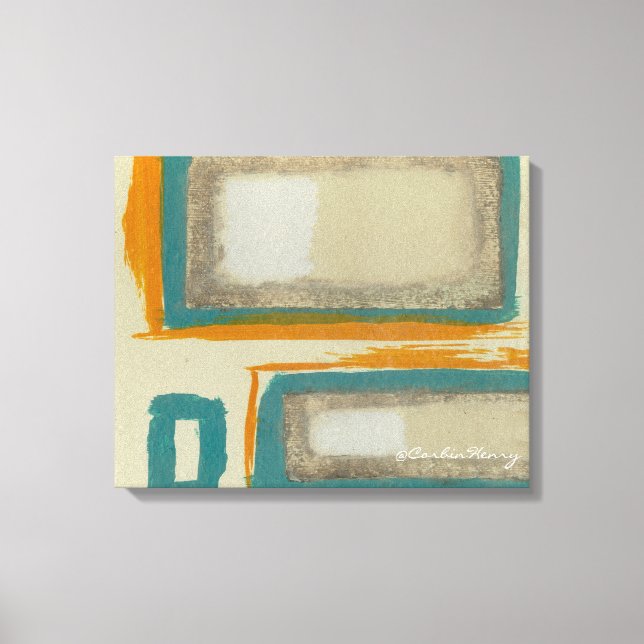Mjuk och djärv Rothko-inspirerad abstrakt Canvastryck (Framsida)