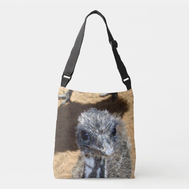 Mjuk och Fuzzy: Australian Baby Emu Ansikte, Axelväska (Framsida)