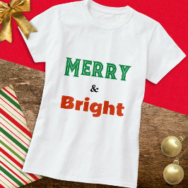 Mjuk och ljus, enkel, djärv jul t shirt