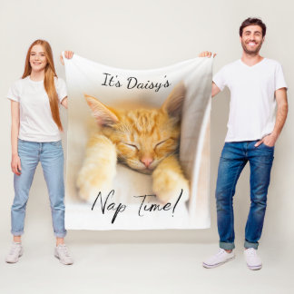 Mjuk och mysig personlig fotobeblåd till husdjuret fleecefilt