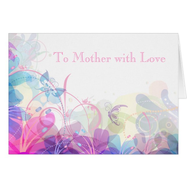 Mjuk och nätt pastellfärgad design hälsningskort (Framsidan Horizontal)