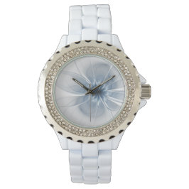 Mjuk och ömtålig blå fasansfull fantasinblomma armbandsur