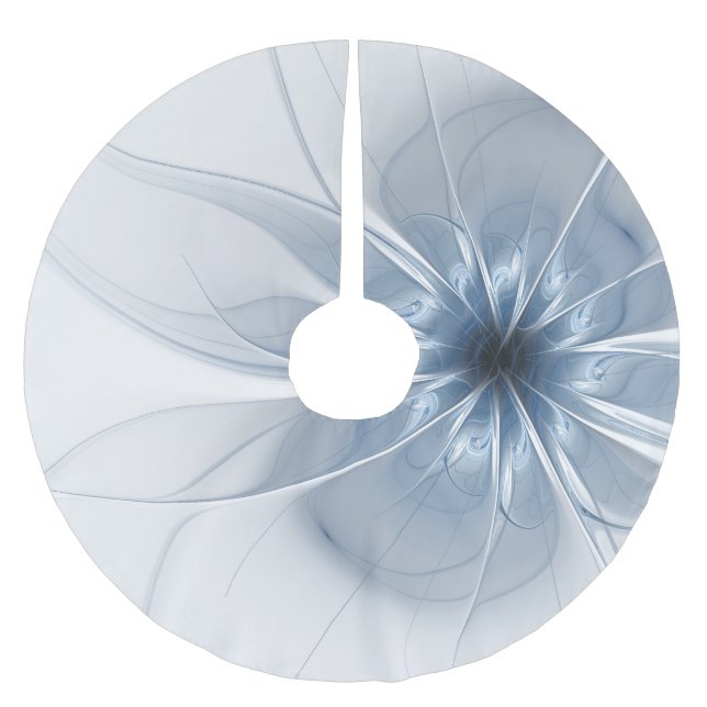 Mjuk och ömtålig blå fasansfull fantasinblomma julgransmatta borstad polyester (Framsidan)