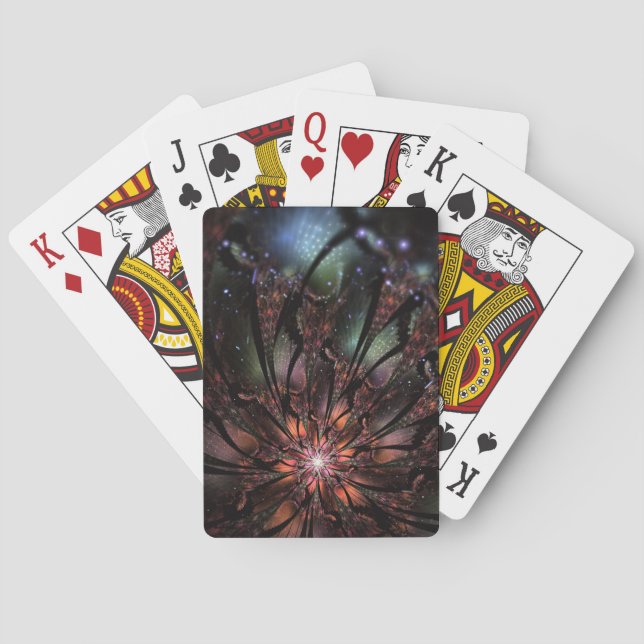 Mjuk och ömtålig fantasinblomma invita casinokort (Baksidan)