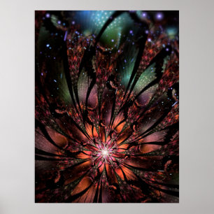 Mjuk och ömtålig fantasinblomma invita poster