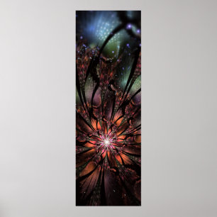 Mjuk och ömtålig fantasinblomma poster