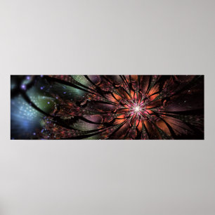 Mjuk och ömtålig fantasinblomma poster