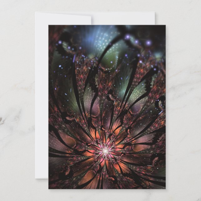 Mjuk och ömtålig fantasinblomma spara datumet (Framsida)