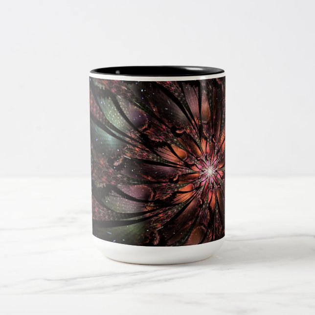 Mjuk och ömtålig fantasinblomma Två-Tonad mugg (Center)