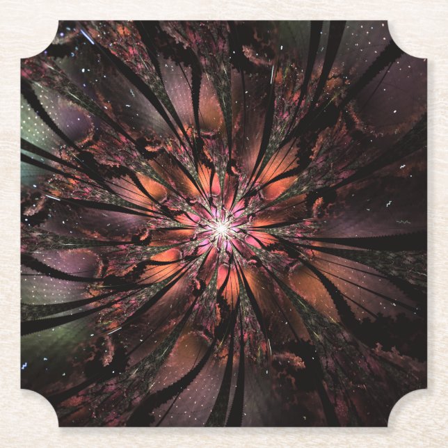 Mjuk och ömtålig fantasinblomma underlägg papper (Framsida)