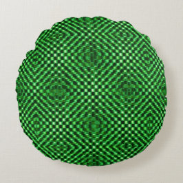 Mjuk och rörig grönt över varandra rund kudde