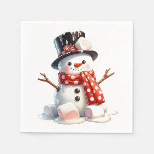 Mjuk och söt Marshmallow Snömannen Gods Pappersservett