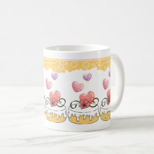 Mjuk ost med hjärtdesign kaffemugg