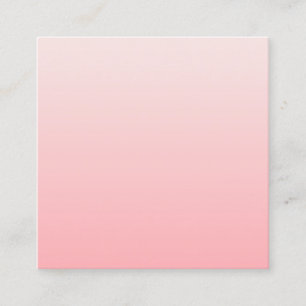 Mjuk övertoning av rosa fyrkantigt visitkort