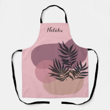 Mjuk Pastel Abstrakt Rosa Tropical Apron