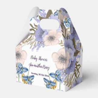 Mjuk pastel Blåa blommor Lila Blooms Babykläder Presentaskar