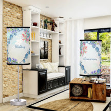 Mjuk pastel Blue Blooms Blommigt Bröllop-årsdag