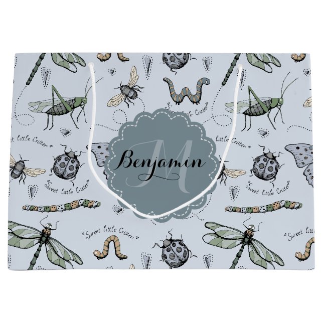 Mjuk pastel Blue Boho Baby Kryp Kids & Baby (Framsidan)