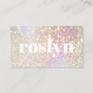 Mjuk pastel Glitter-holografisk konfektion Visitkort