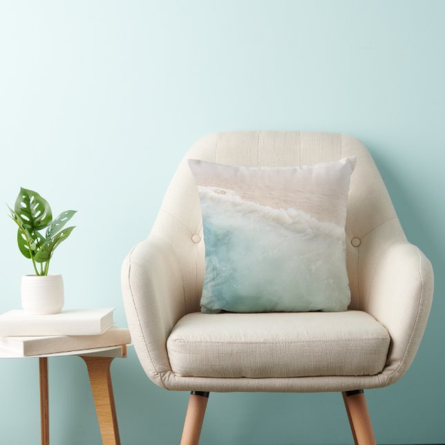 Mjuk pastel Karibiska oceanen Bliss 1 Kudde (Stol)