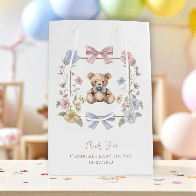 Mjuk Pastel Nalle Baby Shower-Tack-fack (Skapare uppladdad)