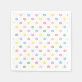 Mjuk Pastel Polka dots Pappersservett
