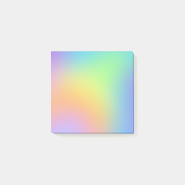 Mjuk Pastel Rainbow Gradient Postit Notes Post-it Block (Framsida)