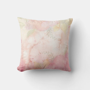 Mjuk pastel Rosa Grönt Vattenfärg Tie-Dye Mönster Kudde