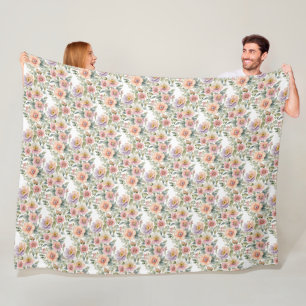 Mjuk pastel Windblommes Sprics Fleece Blanket