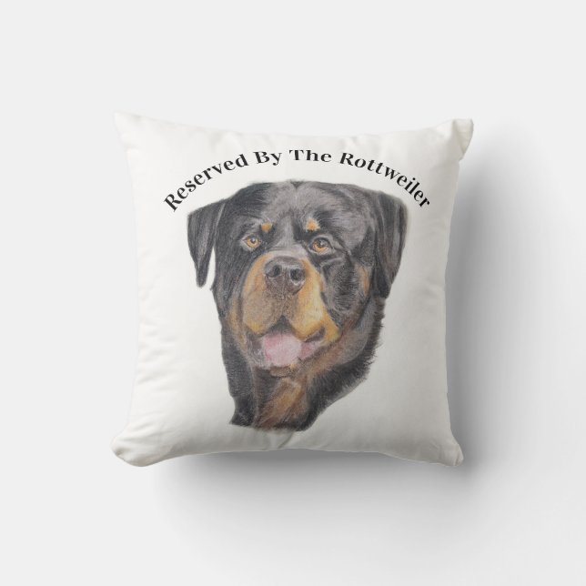 Mjuk pastell av en Rottweiler Kuddcover Kudde (Framsida)